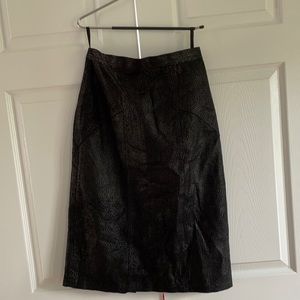 Black leather skirt